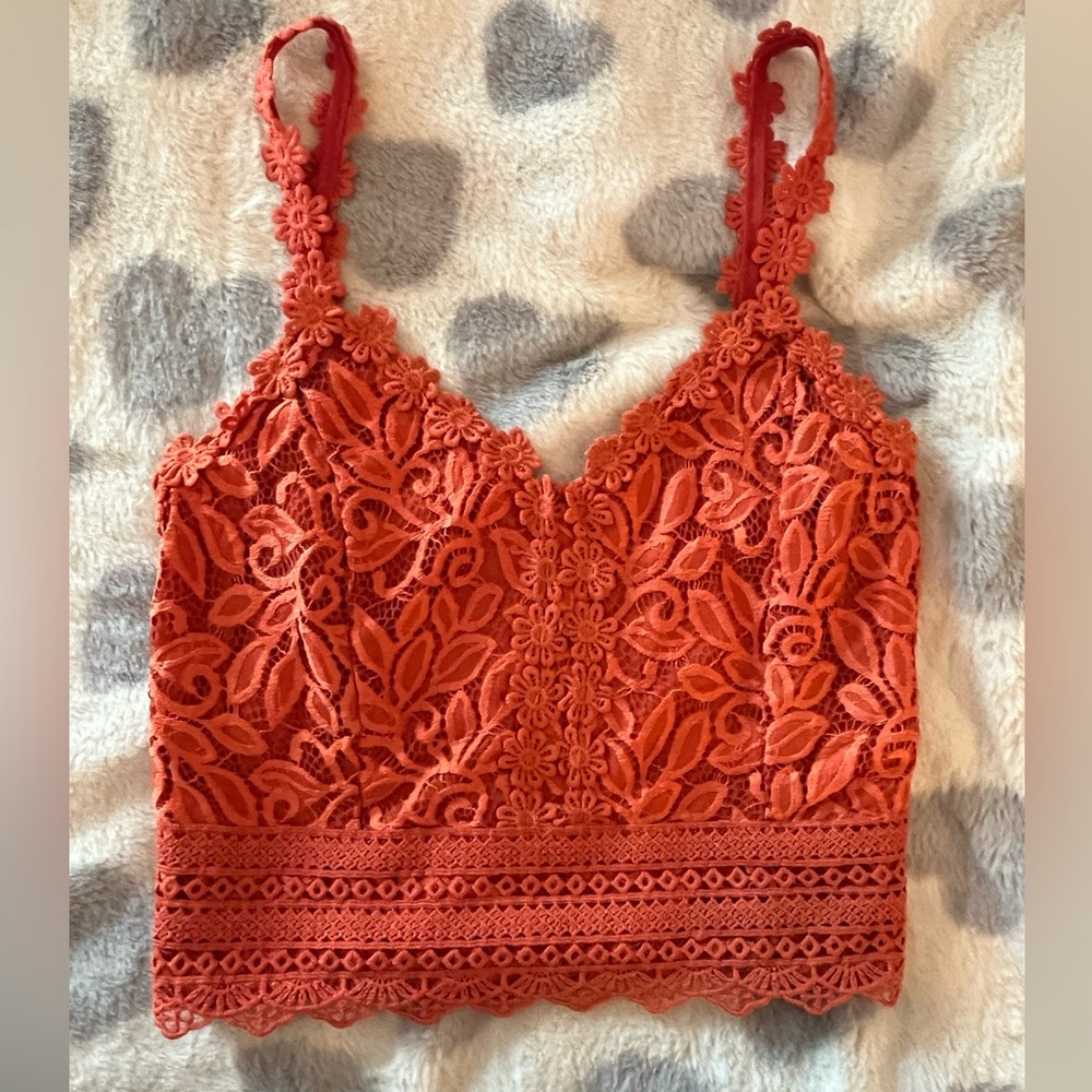 Orange crop top